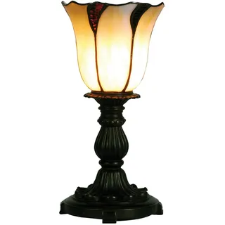 LumiLamp 5LL-5136 Tiffany Tischlampe Beige 16x32 cm - Beige