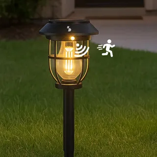 Beper Solarleuchte schwarz IP44 mit Bewegungsmelder und Erdspieß