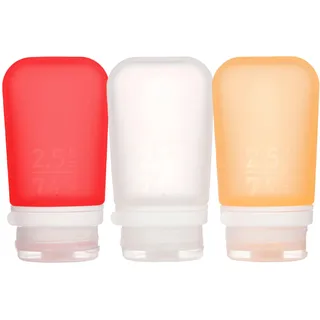 humangear 'GoToob' 3er Pack 74 ml transp./rot/orange, 071002, " Einheitsgröße