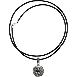 Pekingese, Pekinese, Peking-Palasthund - Hundehalsband, versilberter Anhänger für den Hundeliebhaber, dezenter Schmuck von Art-Dog