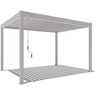 Weide Classic | Pergola Aluminium freistehend | 3 x 4 M | Lamellendach Ivory Sand - Beige