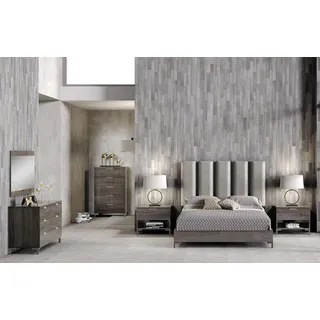 Kommode Kommoden Kommodenschrank Holzschrank Wohn Zimmer Holz Design Sideboard - Grau