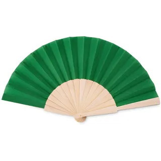 Fächer aus Holz und Polycotton, grün