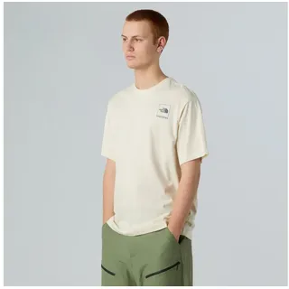 The North Face T-Shirt THE NORTH FACE "M COORDINATES TEE S/S", Herren, Gr. S, weiß (weiß dune), Obermaterial: 100% Baumwolle, Rundhals, Shirts T-Shirt, sportlicher Stil, kurze Ärmel, mit auffälliger Rücken-Grafik