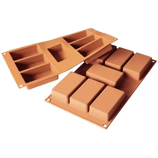 Silikomart | SF110 Silikonform für rechtwinklige Monoportionen, antihaftbeschichtet, 7 Hohlräume, 1er Pack Kuchenform, 87 x 48 h 24 mm Volumen 7 x 97 ml Tot. 679 ml