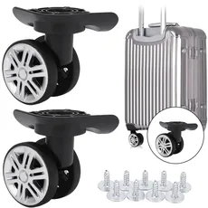 BigKing Kofferrolle, 1 Paar Gepäck-Lenkrollen, Koffer-Lenkrollen, Ersatz A19 Mute, Zweireihige Räder