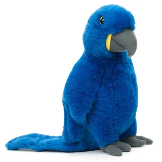 Uni-Toys - Papagei (Kobaltblau) - 25 cm (Höhe) - Plüsch-Vogel, Hyazinth-Ara - Plüschtier, Kuscheltier