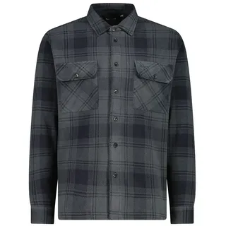 CMP Langarmhemd kariert Grau 3XL