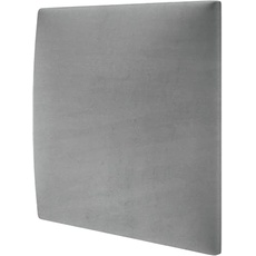 MOLLIS Polsterplatte, Quadratisches und Dekoratives Wandpaneel, Geeignet als Bettkopfteil oder Aufprallschutz, Reduziert Schall und Verbessert Akustik, aus Schaumstoff, 30 x 30 cm, Grau