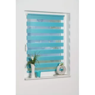 K-HOME Doppelrollo K-HOME Maringa Klemmfix 60 x 150 cm blau