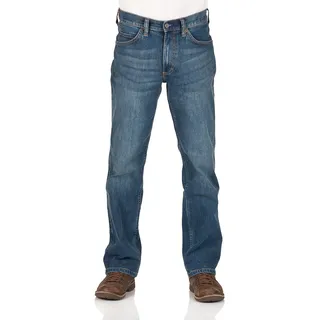 Mustang Tramper - Straight Fit Jeans in mittelblauen Used Look-W32 / L34