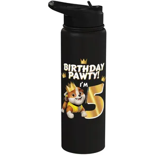 Offizielles Paw Patrol Rubble Birthday Pawty I'm 5 Party Stainless Steel Insulated Water Bottle