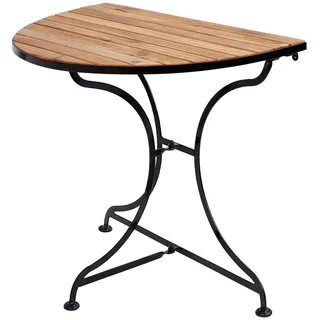 Butlers Gartentisch Parklife , Schwarz , Metall, Holz , 85x75x54 cm , Gartenmöbel, Gartentische, Balkontische