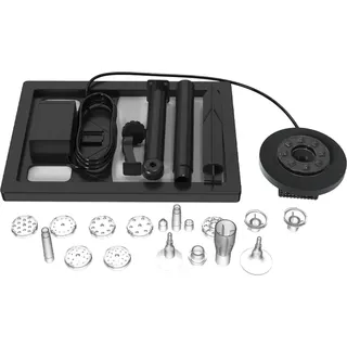 Solar-Wasserpumpe mit buntem Licht und Fernbedienung 17pcs Double-Layer Clear Nozzle Kit 7W Solar Springbrunnen Pumpe Built-in 3000mAh Batterie Max