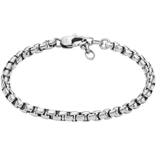 Fossil Armband »Schmuck Geschenk Edelstahl Armschmuck ALL STACKED UP«, silberfarben