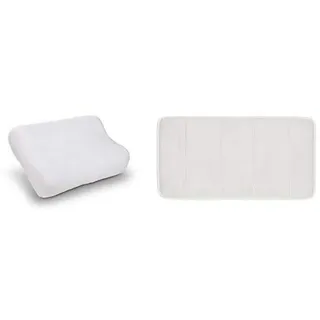 Sealskin Kombi-Set Spa: Badewannenkissen und Badewanneneinlage, extra weich und pflegeleicht, waschbar, Farbe: Weiß