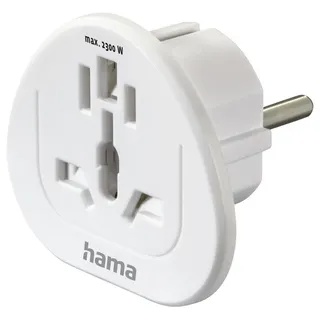 Hama Reiseadapter Typ E und F 3-polig Weiß 1 St.