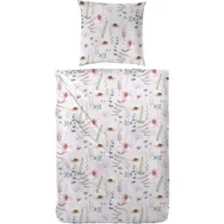 Primera Bettwäsche »Bio-Renforce Bettwäsche Fleur« 2 Stk., tlg. mit hübschen Blumenranken, lila