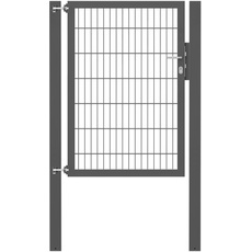 Alberts 635831 Einzeltor Flexo Plus mit Zubehör | verschiedene Breiten und Höhen | Pfostenstärke 100 x 100 mm | anthrazit | Breite 100 cm | Höhe 140 cm