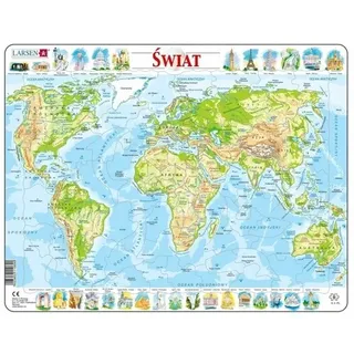 Puzzle Physikalische Weltkarte Maxi