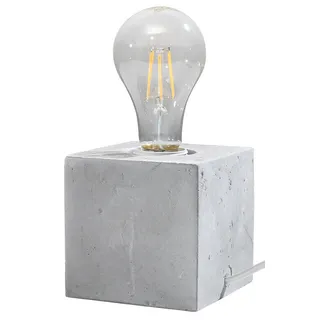 Dekorative Tischlampe Beton h:10cm klein Würfel Tischleuchte Wohnzimmer LABERIA