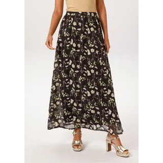Maxirock ANISTON CASUAL, Damen, Gr. 46, schwarz, hellgrün, grün, wollweiß, gelb, türkis, orange, lavendel, rosa, Georgette, Obermaterial: 100% Polyester. Futter: 100% Polyester, bedruckt, geblümt, ausgestellt knöchellang, Röcke Maxirock, mit pastellfarbenen Blumen bedruckt - NEUE KOLLEKTION