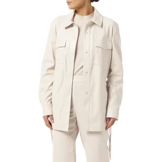 Comma Overshirt in Lederoptik mit abnehmbarem Gürtel