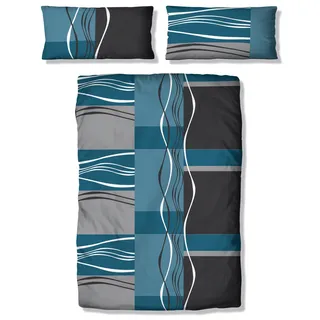OTTO home Kelian grafisch Blau 135 x 200 cm + 40 x 80 cm