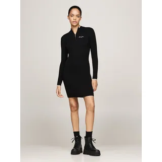 Tommy Jeans Strickkleid »TJW METALLIC TIP ZIP SWTR DRESS«, mit Glitzer, Zipper TOMMY JEANS black