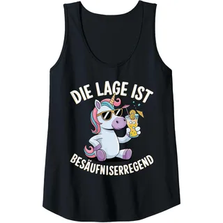 Die Lage ist besäufniserregend Karneval Party Malle Sauf Tank Top, Damen, Schwarz, XXL