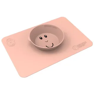 Matchstick Monkey Essenszeit Tischset - Anti-Rutsch-Matte mit Schüssel 1 St rosa