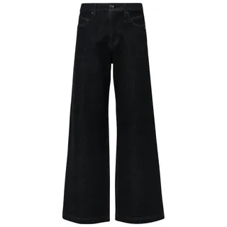 s.Oliver Schwarz LABEL Damen 2170572 Jeans Hose, Suri Wide Leg, Grey/Black, 44/30