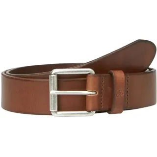 Marc O'Polo Herren Gürtel aus Leder mit Metall-Schnalle, Braun (Oyster Gray), 85 cm