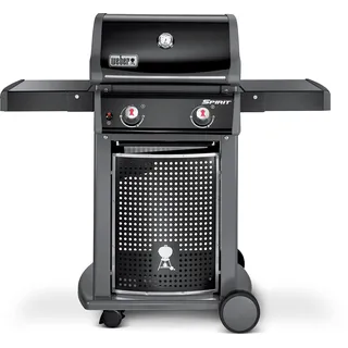 Weber Spirit E-210 Gasgrill Classic, 2 Brenner, 51 x 46 cm Grillfläche, Warmhalterost, Deckelthermometer, 2 Räder - Schwarz/Silber (1500833)