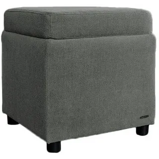 Kawola Hocker IDA Silber Webstoff , Silberfarben , Textil , 45x45x45 cm , Wohnzimmer, Sessel, Hocker & Hockerbänke, Sitzhocker