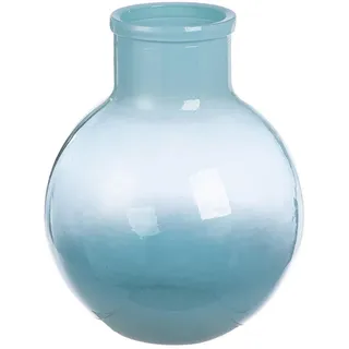 Dekovase , Hellblau , Glas , 31 cm , auch für frische Blumen geeignet , Dekoration, Vasen, Glasvasen
