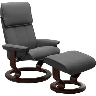 Stressless® Relaxsessel »Admiral«, mit Classic Base, Größe M & L, Gestell Braun, grau