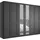 Drehtürenschrank Göteborg 295,2 x 216 x 58 cm Grau