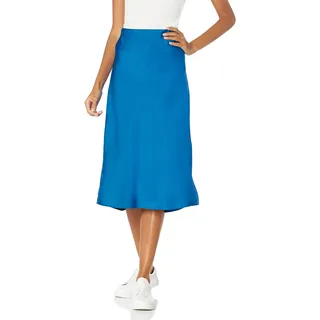 The Drop Damen Maya Rock, seidiger Slip-Skirt-Stil, Klassisches Blau, 4XL Große Größen