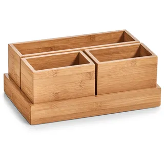 Zeller Organizer-Set 28 x 17,7 x 11 cm 4-tlg. Bambus