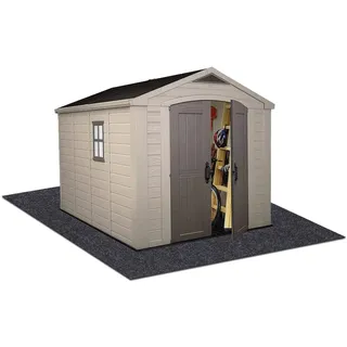 Meitola Unterlage für Außenbereich, Wasser-, staubdicht, Carport-Matte, Rückseite verhindert Eindringen von Flüssigkeit, weiches Material, Terrassenmöbel, rutschfest, waschbar, schwarz (2,4 x 2,4 m)