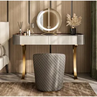 Beiger Schminktisch Designer Frisiertische Luxus Schubladen Holz Möbel - Beige