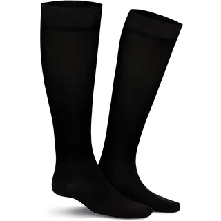 Kniestrümpfe KUNERT "FLY&CARE", Herren, Gr. 43-44, braun, meliert, Baumwollmischung, normal, Socken Kniestrümpfe, Stützklasse 3, druckfreier Komfortbund