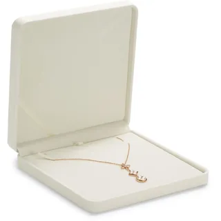 Oirlv Weiß Samt Große Halskette Box,Schmuckkästen,Schmuckbox Für Geburtstag,Valentinstag,Jubiläum,Einkaufszentrum Zähler Schmuckdisplay