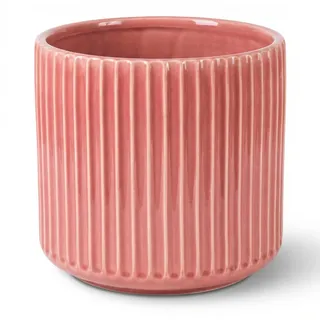 Provencelia London Pflanzkübel Keramik Innen & Außen Ø29xH30 cm Rosa | Blumentopf handgefertigt, Übertopf frostfest, Pflanzgefäß für Wohnzimmer, Garten, Balkon & Terrasse, Blumenkübel rund, 13 L