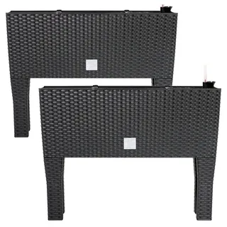 DEUBA Hochbeet 2in1 60 x 25 x 46 cm Anthrazit