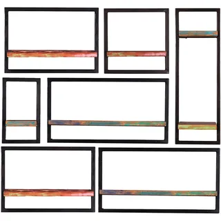 SIT Möbel Wandregal 120 x 25 x 115 cm Schwarz