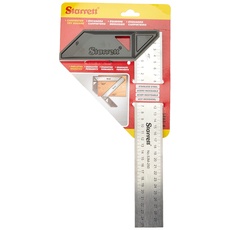 Starrett Carpenter Quadrat - K53M-250-S Edelstahl-Winkellineal Tischlerei 250mm (10") - Griff aus Aluminiumlegierung für die Holzbearbeitung