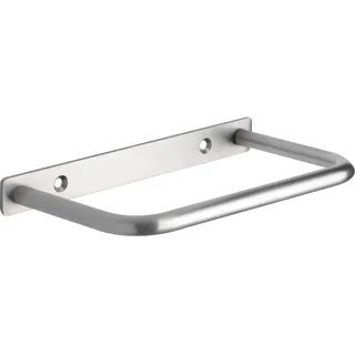 SCHÖSSWENDER Regenschirm Halterung Nora - Edelstahl gebürstet, Wandmontage, 220 mm breit, 112 mm tief, Silber, 12 cm x 23.5 cm