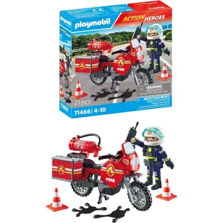 Playmobil Action Feuerwehrmotorrad am Unfallort 71466